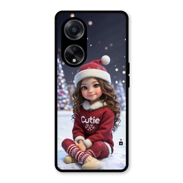 Girl In Snow Metal Back Case for Oppo F23