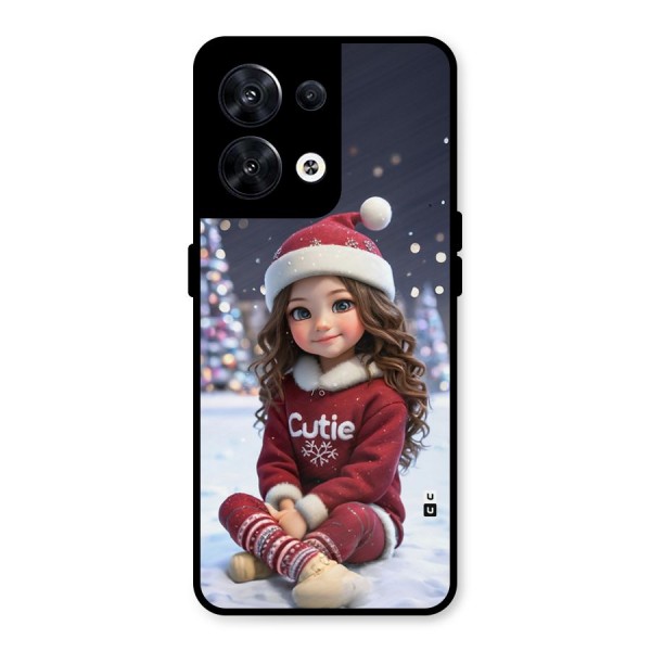 Girl In Snow Metal Back Case for Oppo Reno8 5G