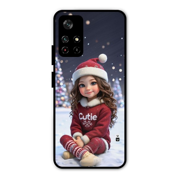 Girl In Snow Metal Back Case for Poco M4 Pro 5G