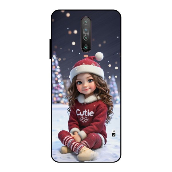 Girl In Snow Metal Back Case for Poco X2