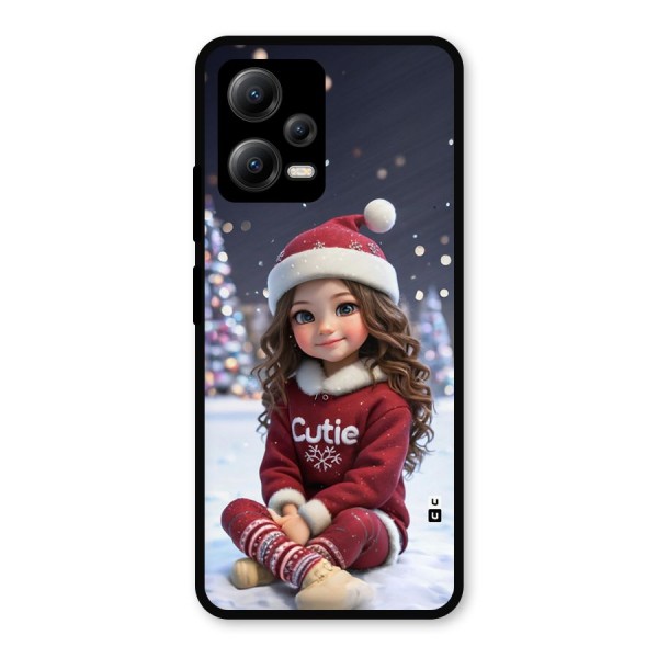 Girl In Snow Metal Back Case for Poco X5