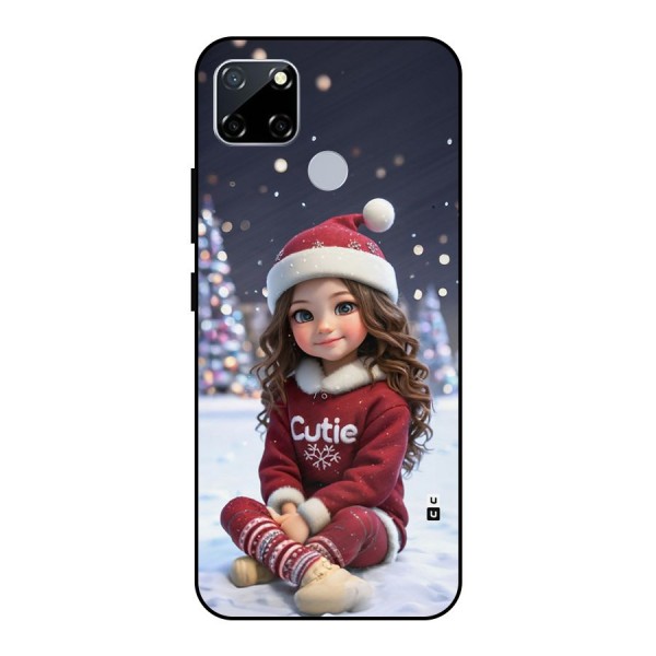 Girl In Snow Metal Back Case for Realme Narzo 30A