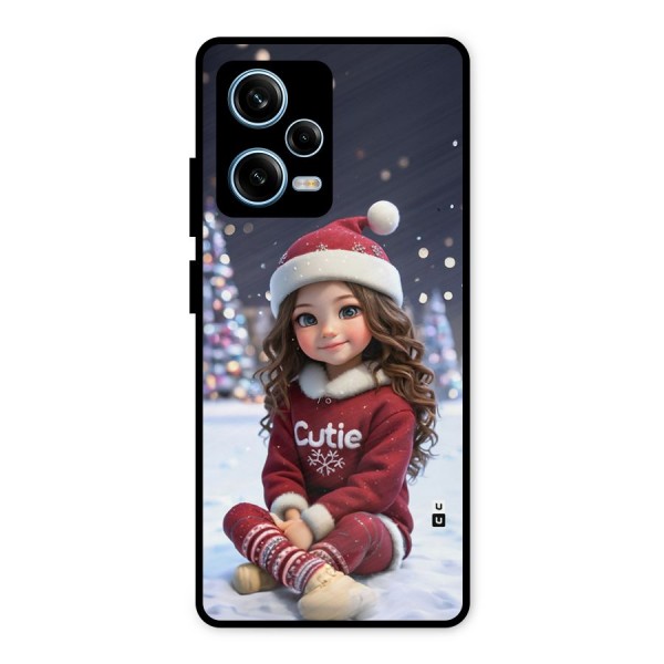 Girl In Snow Metal Back Case for Redmi Note 12 Pro