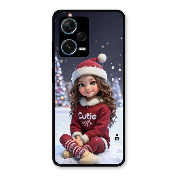 Girl In Snow Metal Back Case for Redmi Note 12 Pro Plus 5G