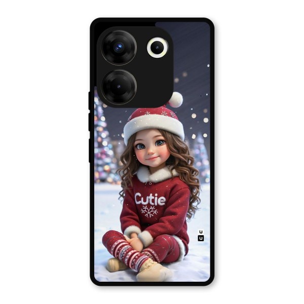 Girl In Snow Metal Back Case for Tecno Camon 20