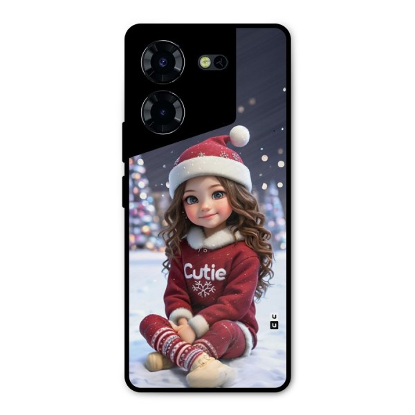 Girl In Snow Metal Back Case for Tecno Pova 5 Pro 5G