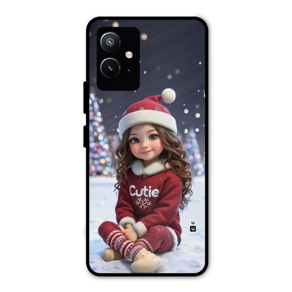 Girl In Snow Metal Back Case for Vivo T1 5G