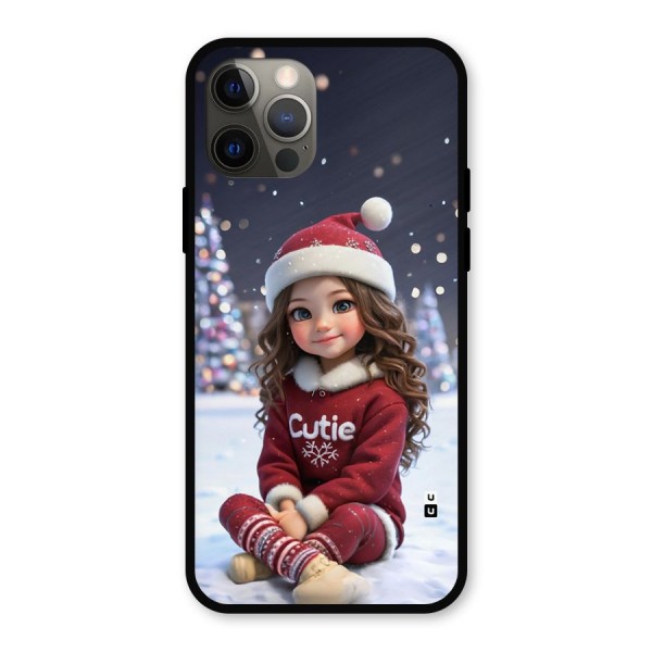 Girl In Snow Metal Back Case for iPhone 12 Pro