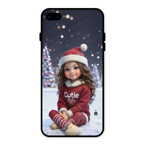Girl In Snow Metal Back Case for iPhone 8 Plus