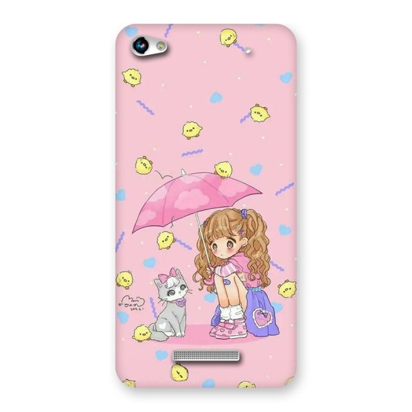 Girl With Cat Back Case for Canvas Hue 2 A316