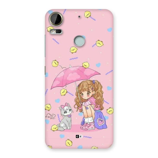 Girl With Cat Back Case for Desire 10 Pro