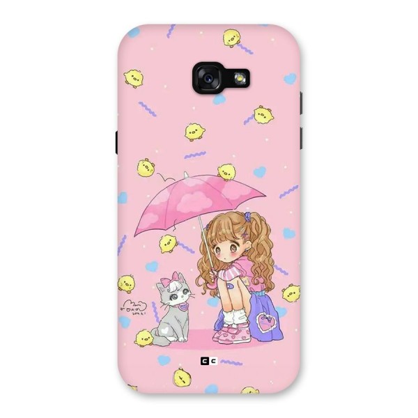 Girl With Cat Back Case for Galaxy A7 (2017)