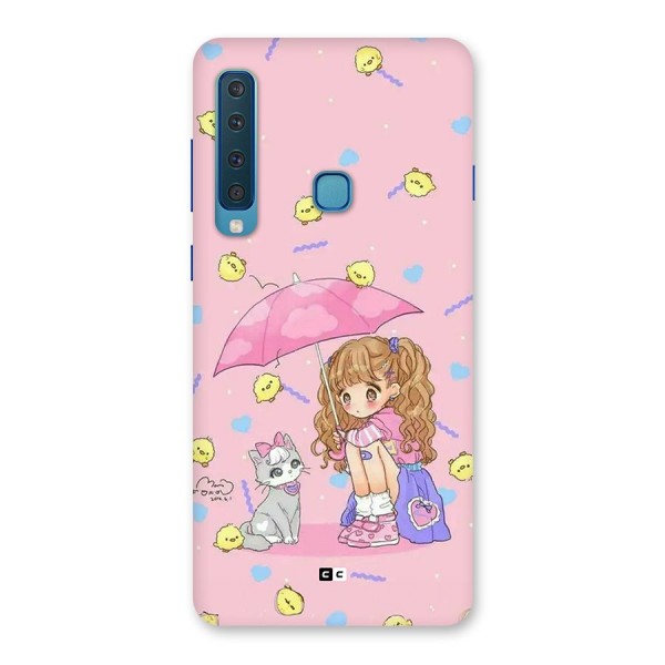 Girl With Cat Back Case for Galaxy A9 (2018)