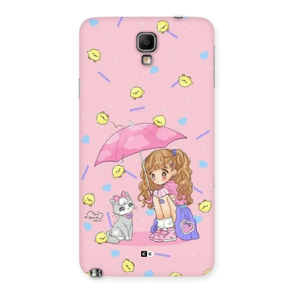 Girl With Cat Back Case for Galaxy Note 3 Neo