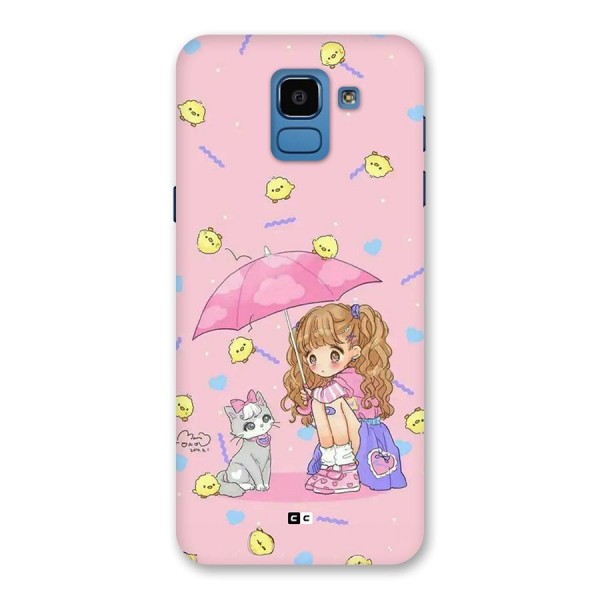Girl With Cat Back Case for Galaxy On6