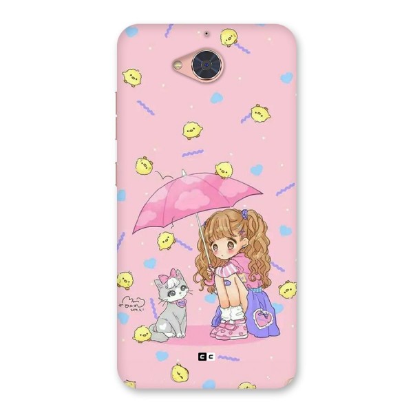 Girl With Cat Back Case for Gionee S6 Pro