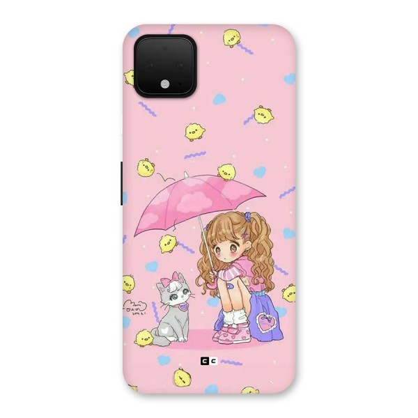 Girl With Cat Back Case for Google Pixel 4 XL