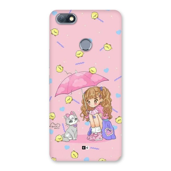 Girl With Cat Back Case for Infinix Note 5