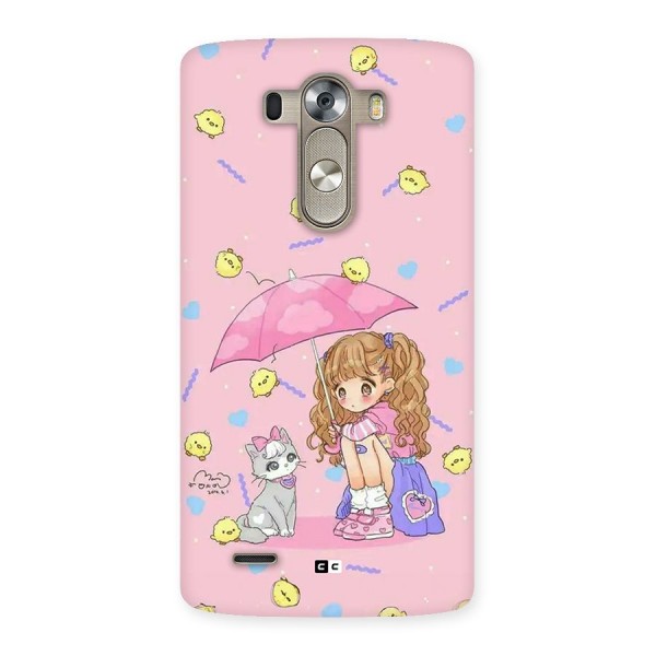Girl With Cat Back Case for LG G3