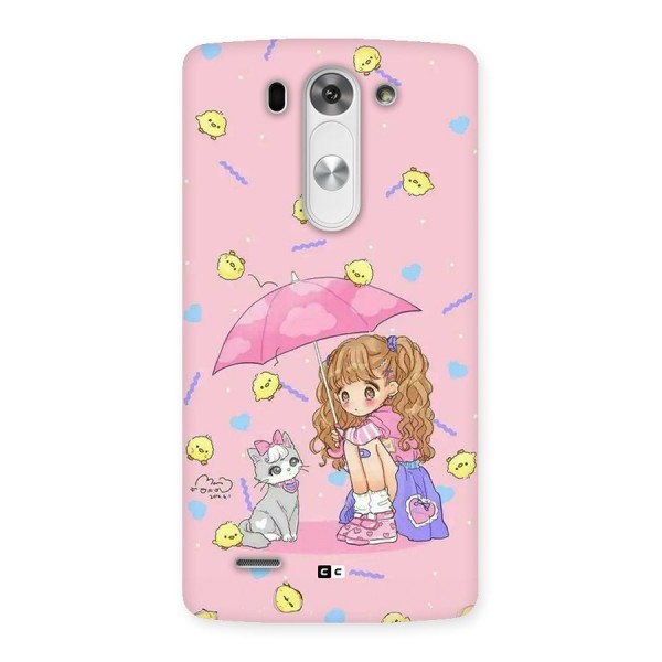 Girl With Cat Back Case for LG G3 Mini