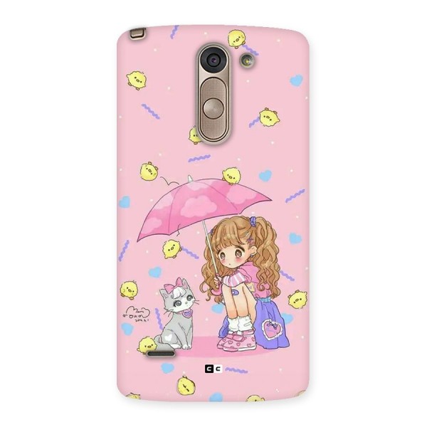 Girl With Cat Back Case for LG G3 Stylus