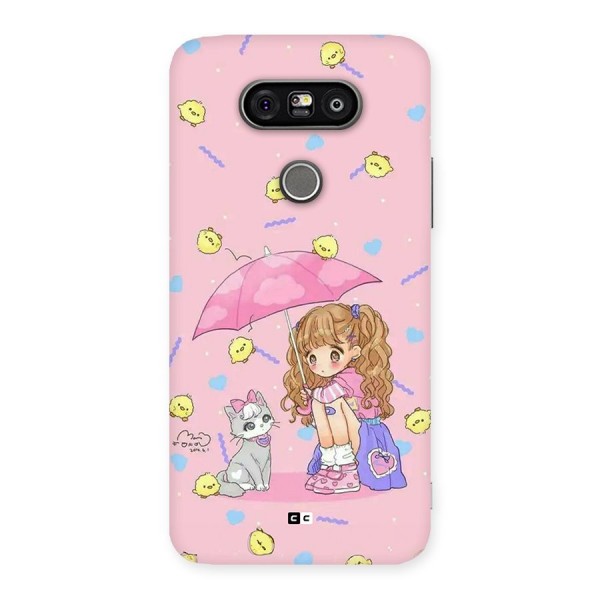 Girl With Cat Back Case for LG G5