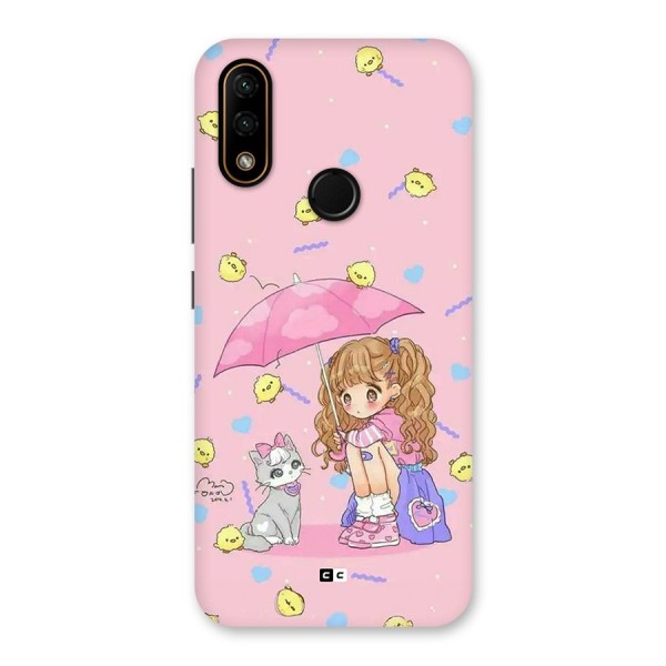 Girl With Cat Back Case for Lenovo A6 Note