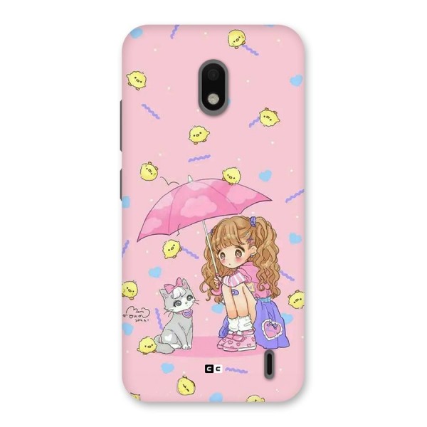 Girl With Cat Back Case for Nokia 2.2