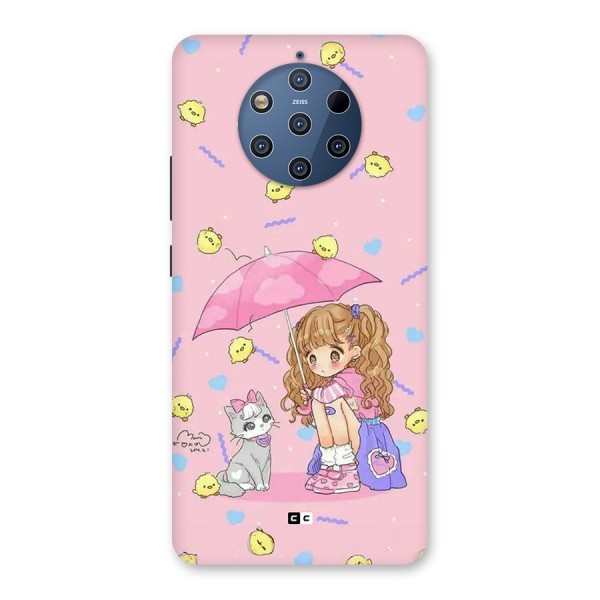 Girl With Cat Back Case for Nokia 9 PureView