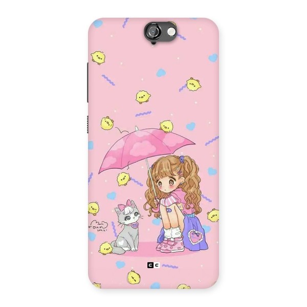 Girl With Cat Back Case for One A9