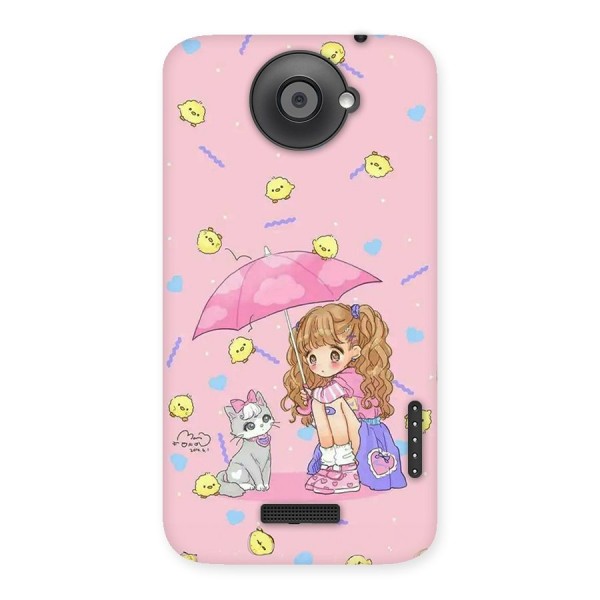 Girl With Cat Back Case for One X