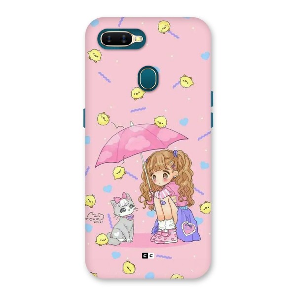 Girl With Cat Back Case for Oppo A12s