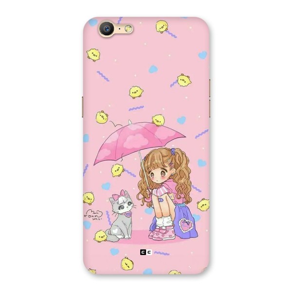 Girl With Cat Back Case for Oppo A39