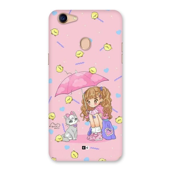 Girl With Cat Back Case for Oppo F5