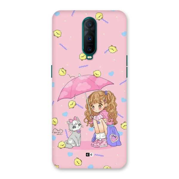 Girl With Cat Back Case for Oppo R17 Pro