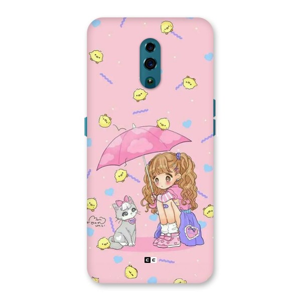 Girl With Cat Back Case for Oppo Reno