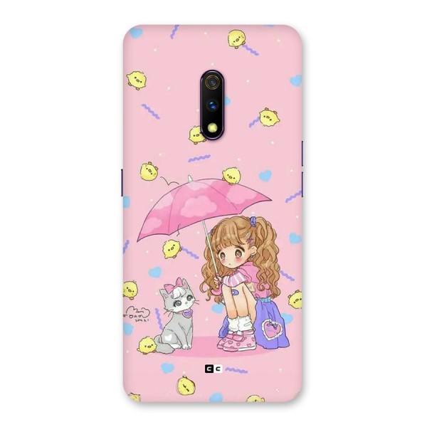Girl With Cat Back Case for Realme X