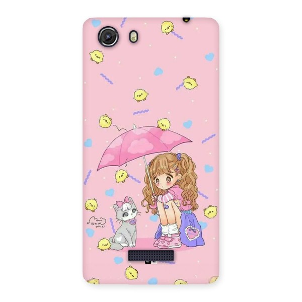 Girl With Cat Back Case for Unite 3