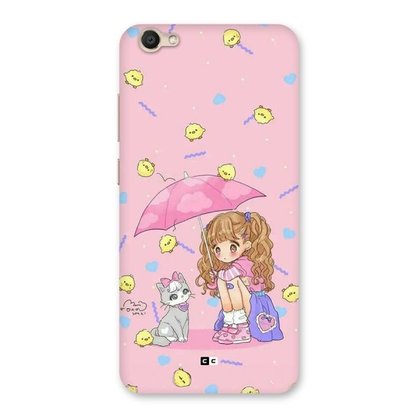 Girl With Cat Back Case for Vivo Y67