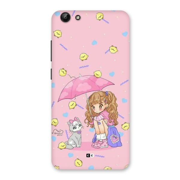 Girl With Cat Back Case for Vivo Y69