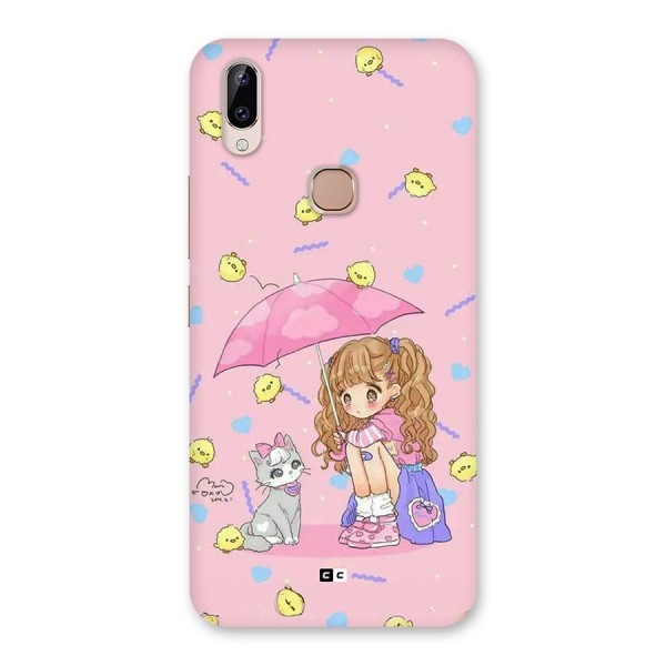 Girl With Cat Back Case for Vivo Y83 Pro