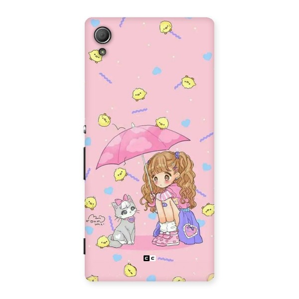 Girl With Cat Back Case for Xperia Z4