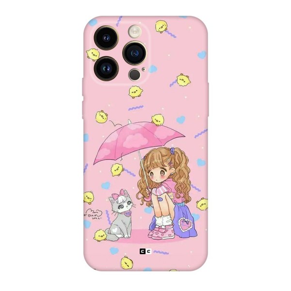 Girl With Cat Back Case for iPhone 14 Pro Max