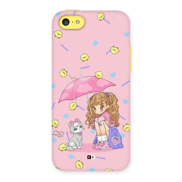 Girl With Cat Back Case for iPhone 5C
