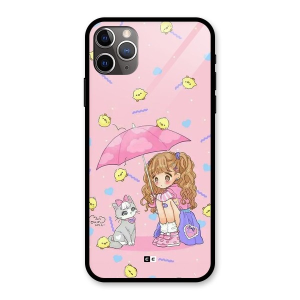 Girl With Cat Glass Back Case for iPhone 11 Pro Max