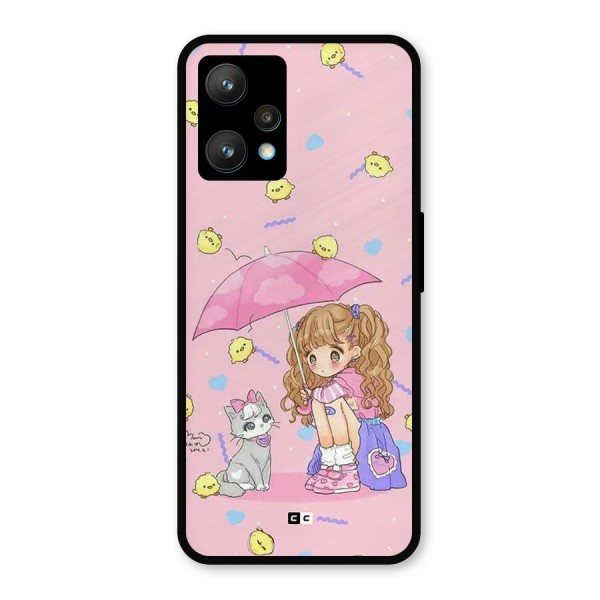 Girl With Cat Metal Back Case for Realme 9 Pro Plus 5G