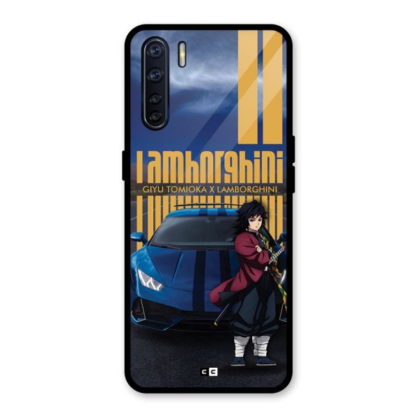 Giyu Tomioka Supercar Glass Back Case for Oppo F15
