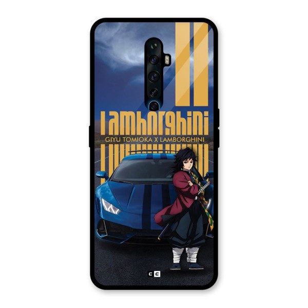 Giyu Tomioka Supercar Glass Back Case for Oppo Reno2 Z