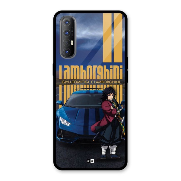 Giyu Tomioka Supercar Glass Back Case for Oppo Reno3 Pro