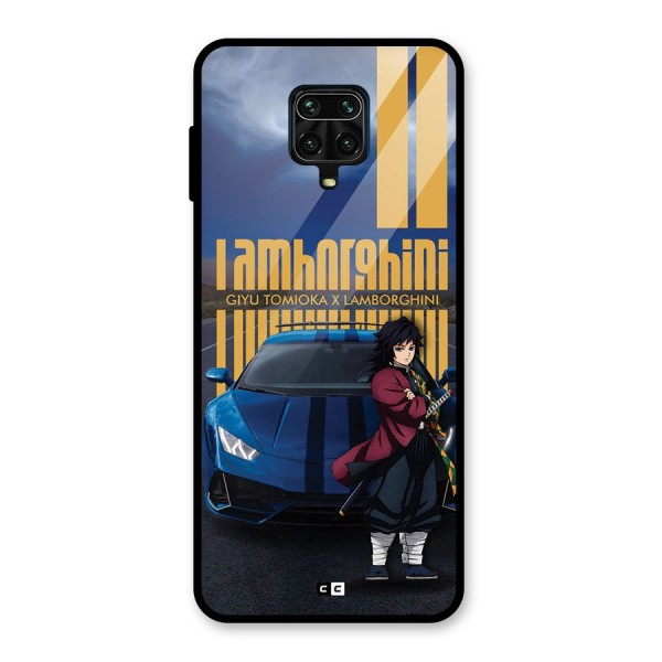 Giyu Tomioka Supercar Glass Back Case for Redmi Note 9 Pro Max